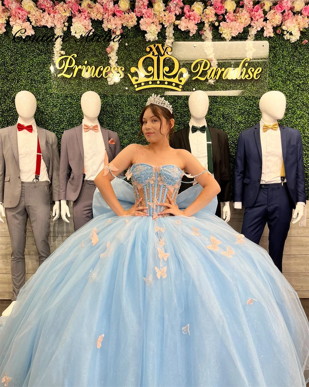 Light Blue Quinceanera Dresses Ball Gown Birthday Party Dress Lace Up Graduation Gown With Bow quinceanera de 15 anos 2024