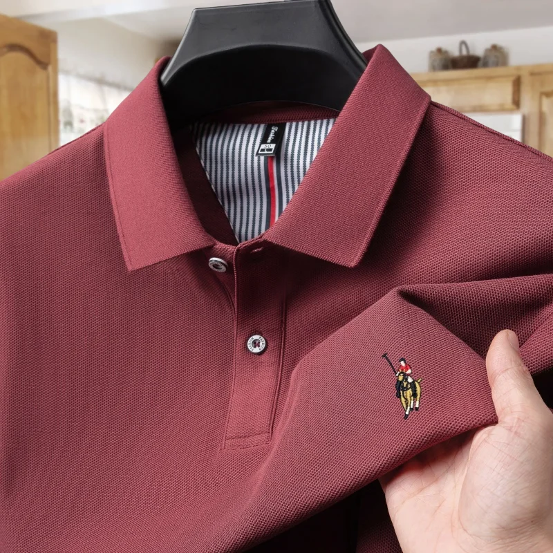 100% reine Baumwolle Herren Kurzarm Sommer Golf Poloshirt Luxusmarke Designer Maßanfertigung Stickerei Bestseller T-Shirt