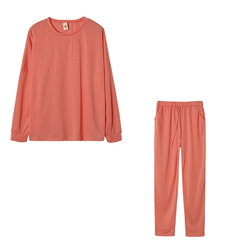 Herbst-Langarmhose für Damen Locker Lässig Einfarbig Bequeme Passform Neuer Stil Anzug – Detail 21