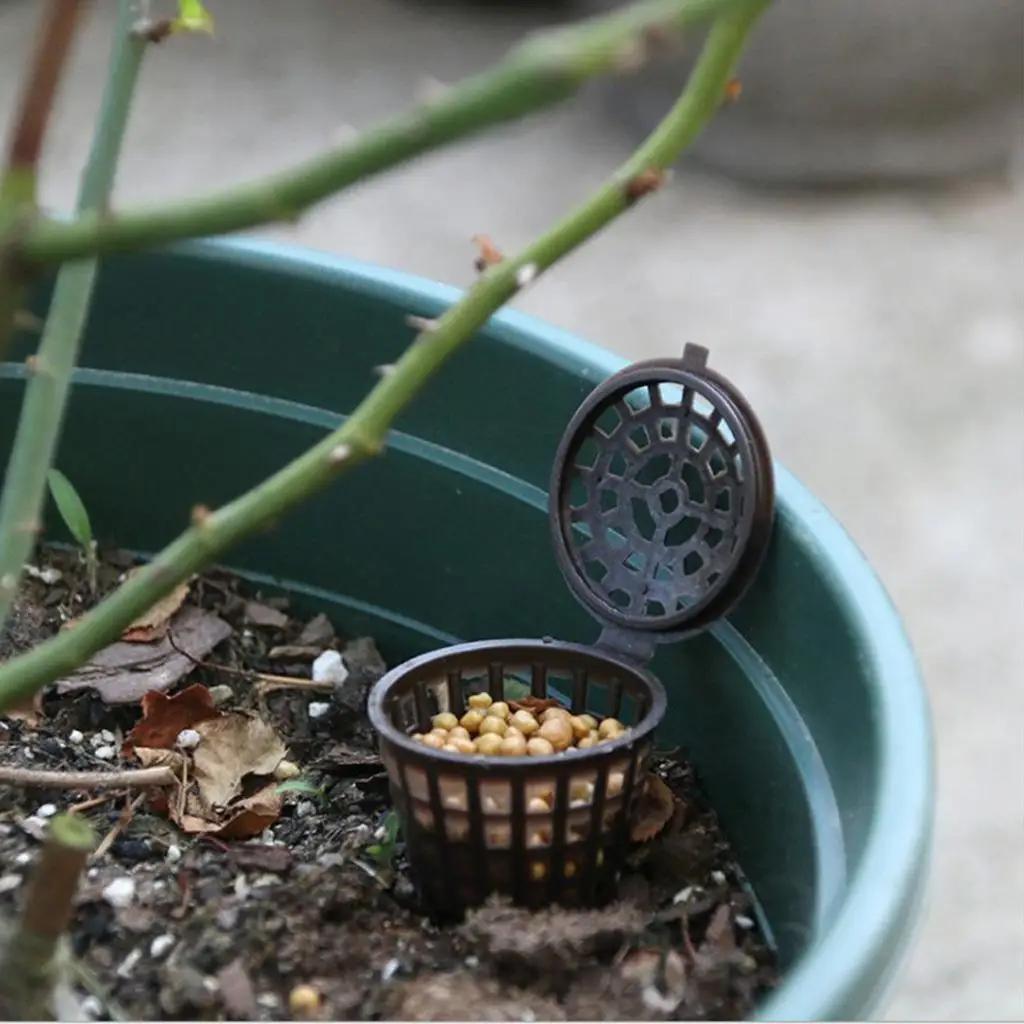 10Pcs Planting Baskets Automatic Fertilization Plastic Cover