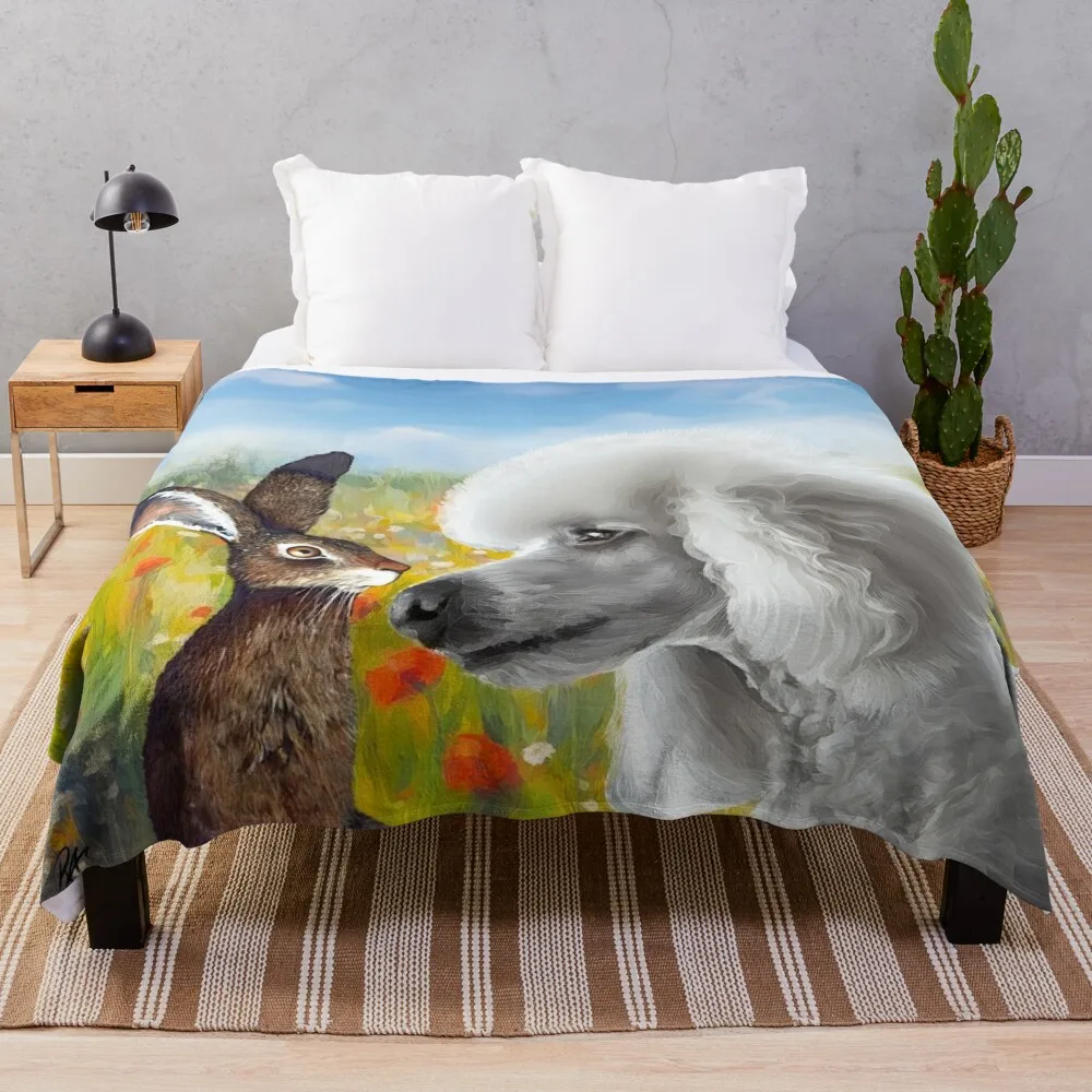 

Poodle: Hare and Hound ‘Hello’ Throw Blanket Luxury St Softest Beautifuls Blankets