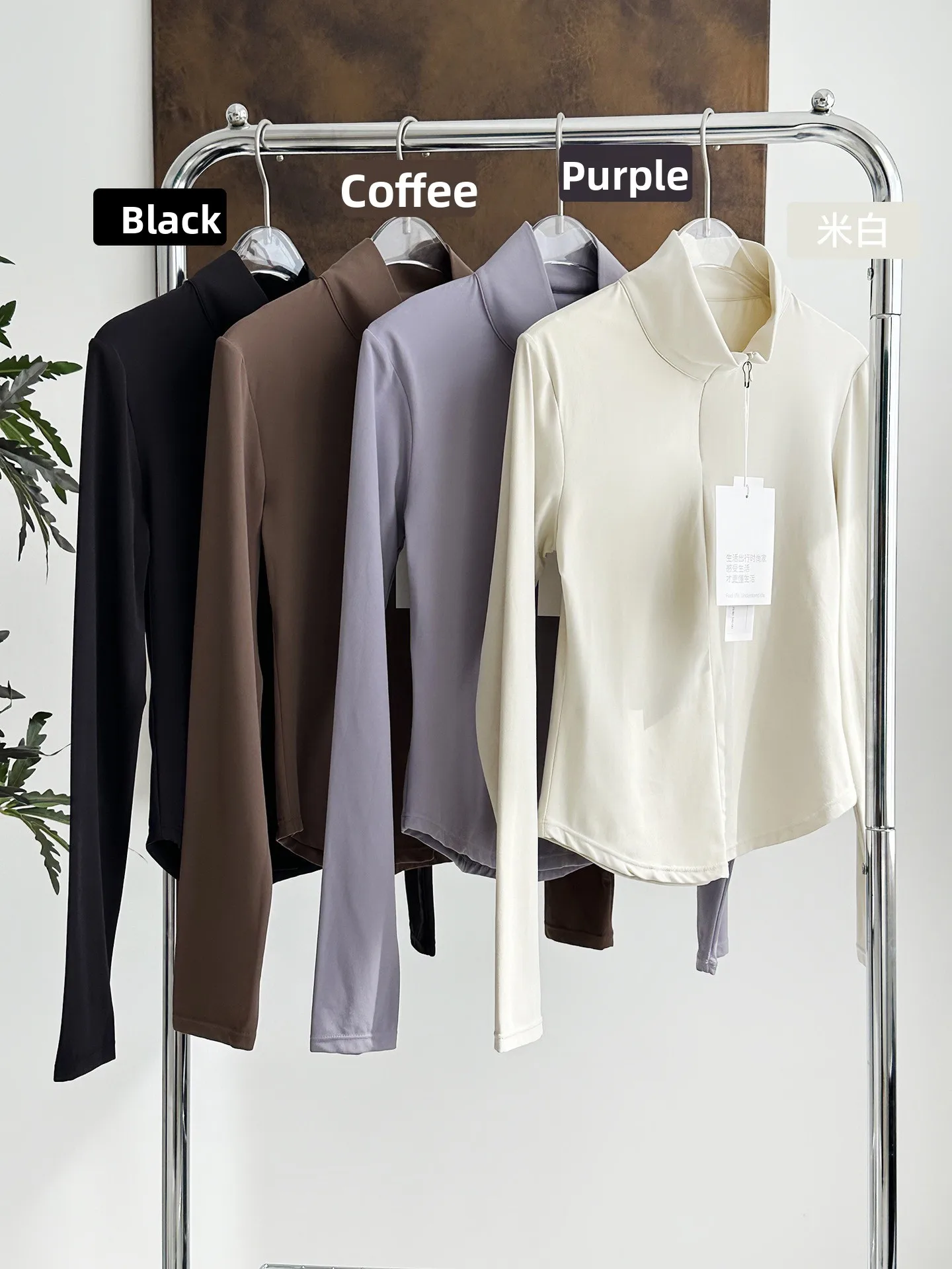 

Slim Fit Yoga Fitn Спортивная одежда Jaet Женская длинная повседневная верхняя одежда с воротником-стойкой на молнии и эластичной резинкой на талии