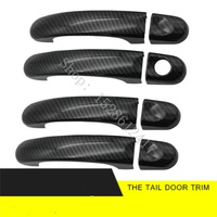 For Volkswagen VW T5 T6 Transporter Caravelle Multivan California Carbon Fiber Chrome Car Door Handle Cover Trim Accessories