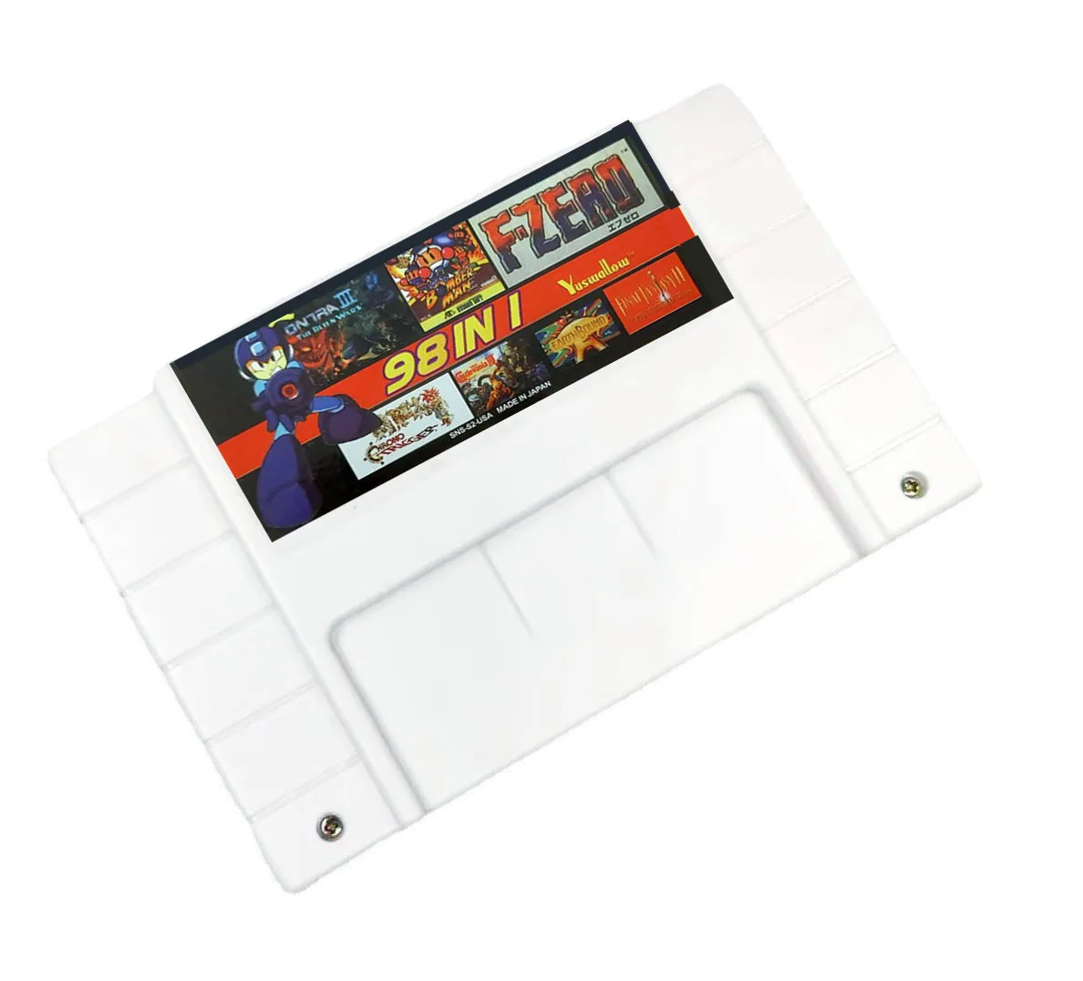 Schede di memoria yushallow per macchine per videogiochi Super 98 in 1 versione usa con gioco Captain Commando Contra III Megaman X 7