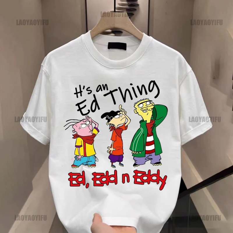Ed Edd n Eddie الكرتون ITAN ED شيء الكبار تي شيرت جميع الأحجام مخصص مطبوعة التي شيرت الهيب هوب مضحك تي شيرت رجالي تي شيرت
