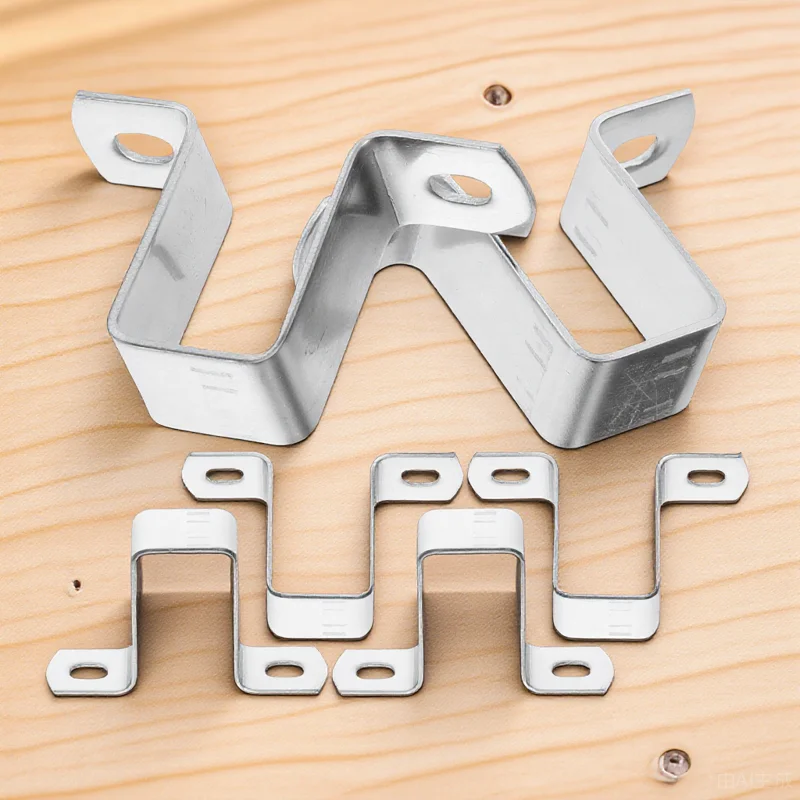 

6 Pcs Door Closing Rod Bracket Pipe Support Brackets Clamps for Mounting U-shaped Strap Connector
