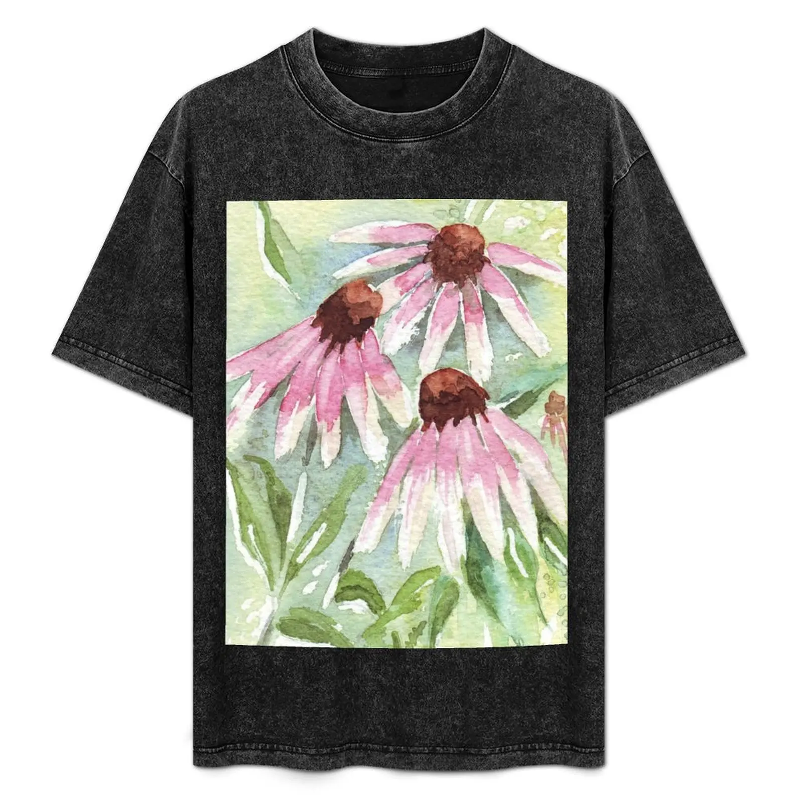 

Daisies for healing T-Shirt Basic Plain Short Sleeve Crew Neck Tee