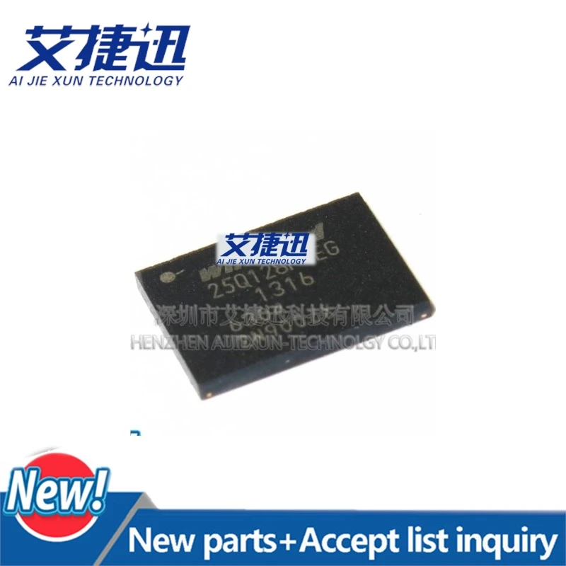 10Pcs W25Q128FVEIG 25Q128FVEG WSON8  SERIAL FLASH MEMORY WITH DUAL/QUAD SPI & QPI New and original