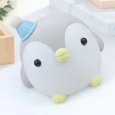 

Cute Penguin Money Jar High Quality Vinyl Coin Bank for Children Educational Savings Gift Home Office Decoration Item