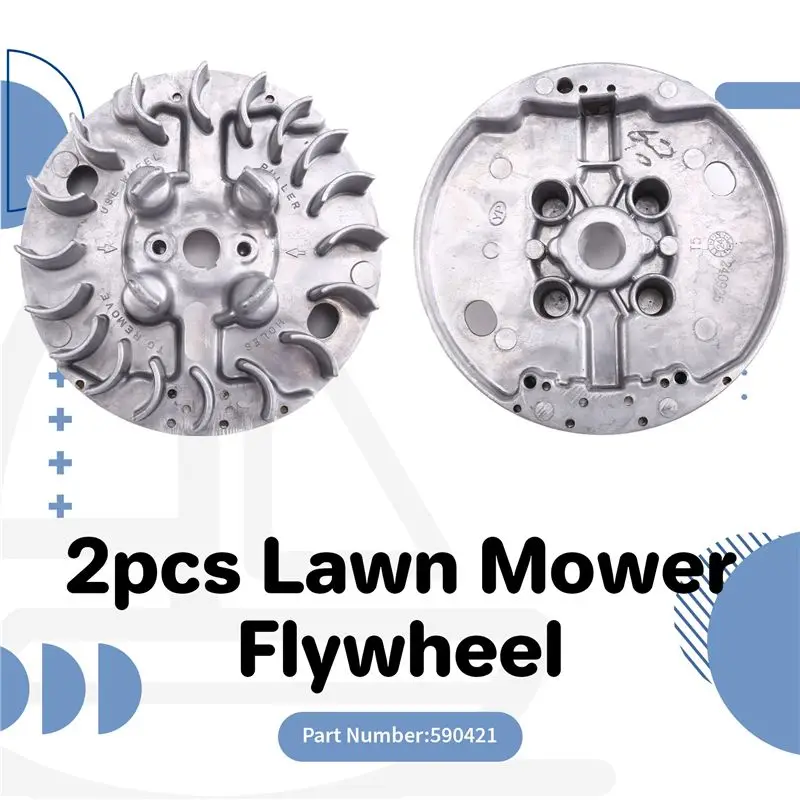 AT05-2PCS 590421 Flywheel Lawn Mower Flywheel For Briggs & Stratton Lawnmower Accessories Garden Tools Mower Flywheel Parts