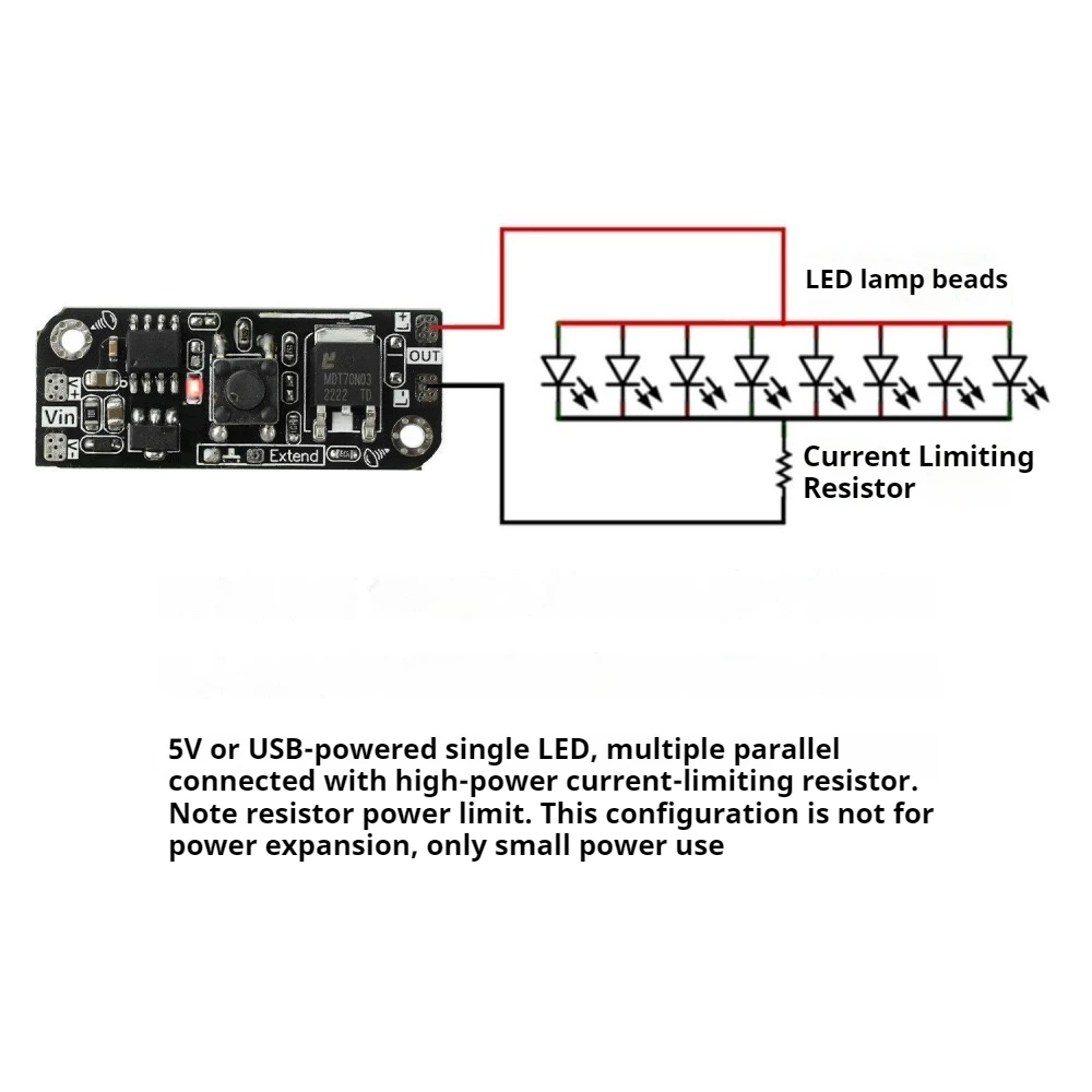 

DC5-24V Touch Button Dimming Board LED PWM Stepless Dimming Driver Module Constant Voltage 5A for LED COB Strip Light Panel