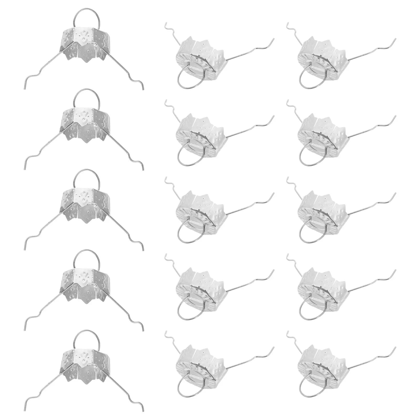 

100 Pcs Christmas Decoration Ball Cap Replacement Ornament Caps Vintage Tops Decorations Metal Xmas Hangers DIY Iron Round