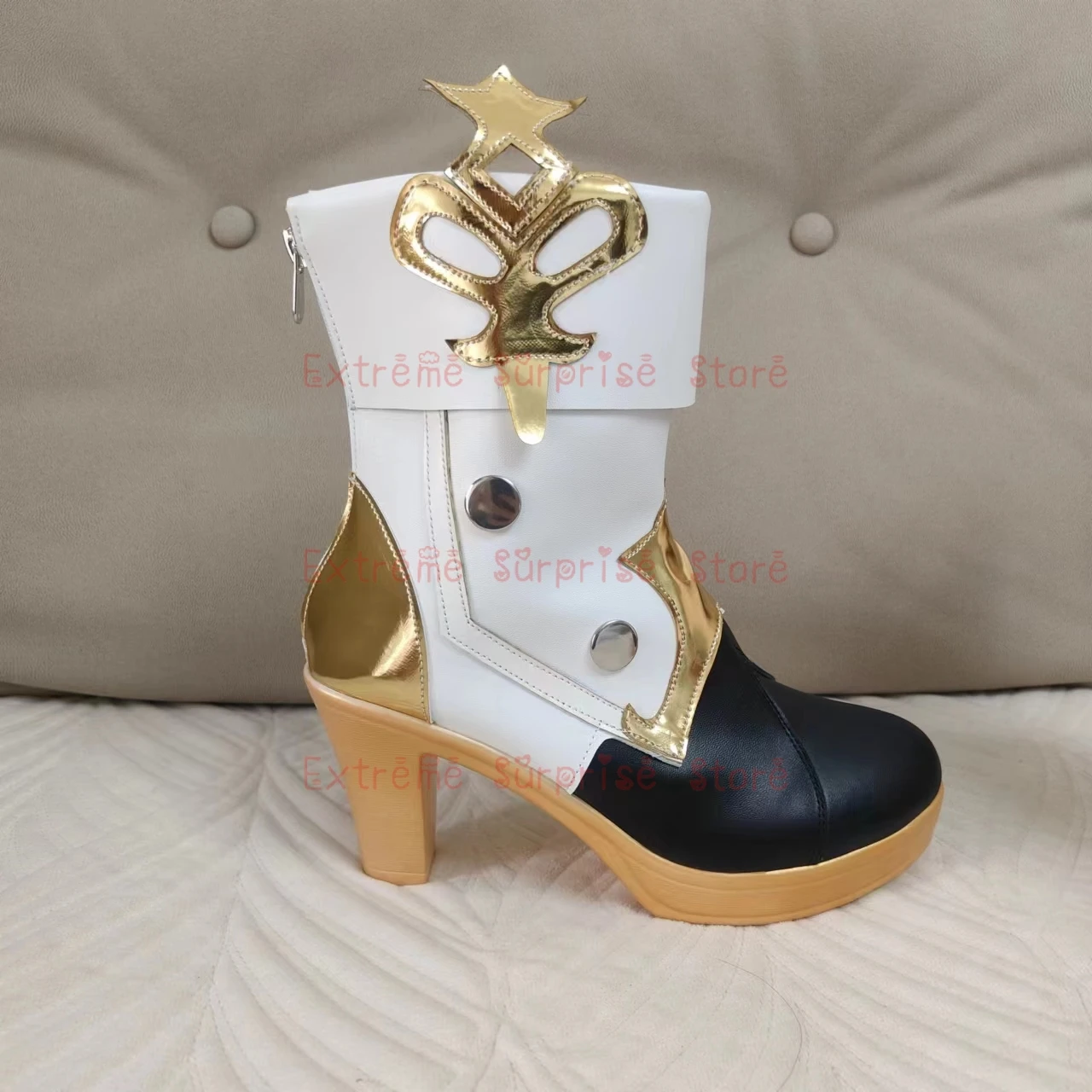 Косплей36-43, размер В НАЛИЧИИ, обувь для косплея Clorinde Genshin Impact, обувь для косплея Clorinde на высоком каблуке, обувь для косплея, опора