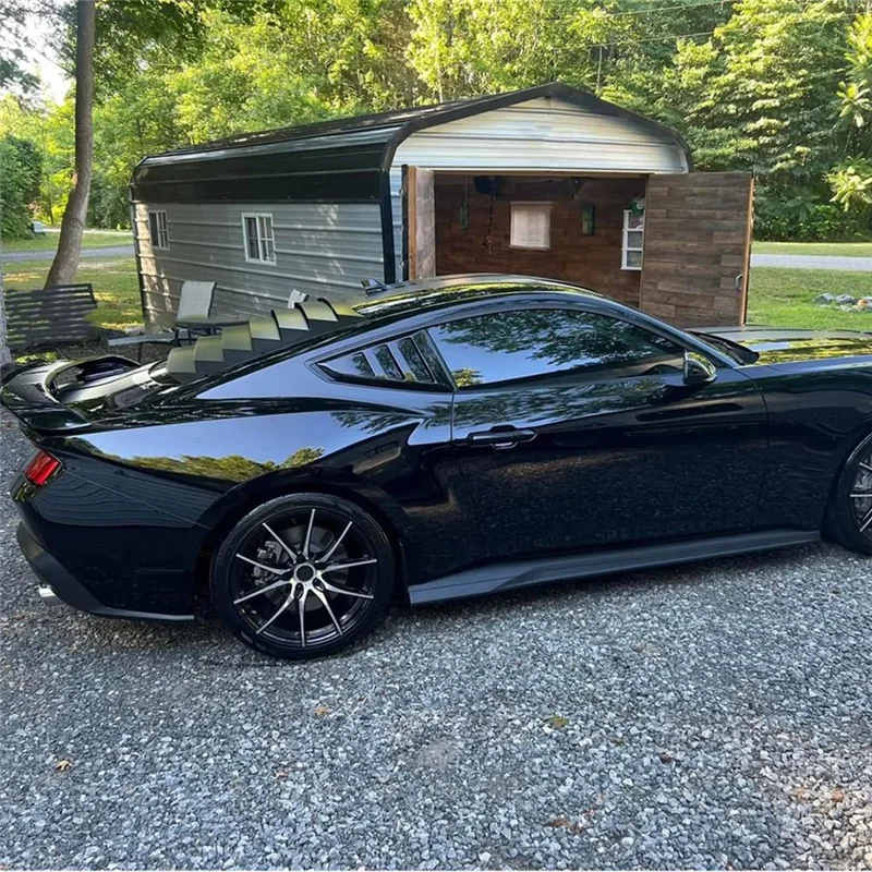 Pára-brisa colher capa para ford mustang 2024 2025 persianas da janela traseira guarnição capa janela lateral grelha