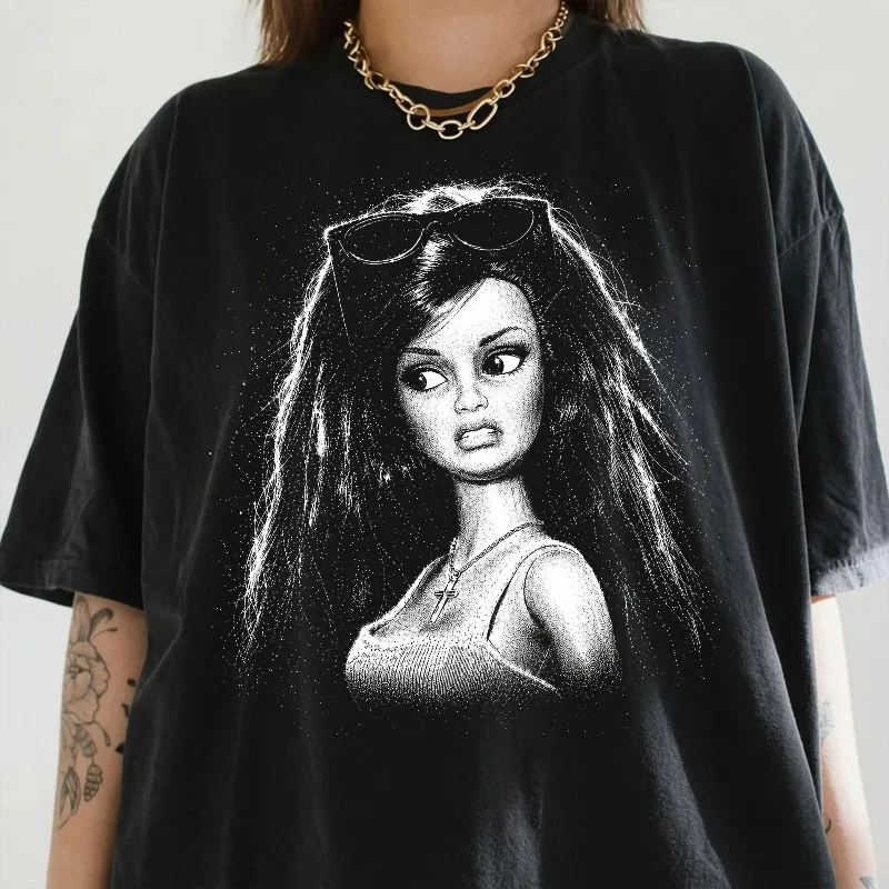 Trendy, Fun, Funny, Disgusting Doll Face Emojis, Women's T-shirts, Summer New, Casual, Fashionable, Unisex