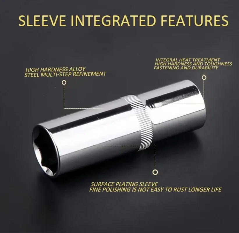 Deli 1 Pcs 1/2'' Inch Drive Hexagon Socket Wrench Bolt Remove Hand Tool Multifunction Car Auto Repair Tools Ratchet Allen Head