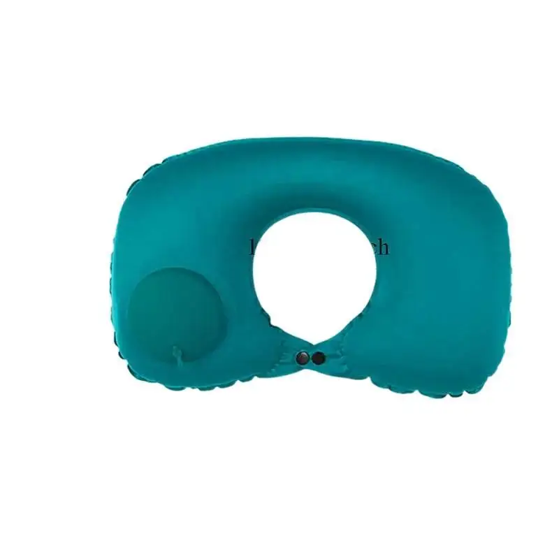 Portable Self-Inflatable U-Shaped Neck Pillow Foldable Washable Travel Neck Support Pillow Lightweight Compact Storage Pillow fo
