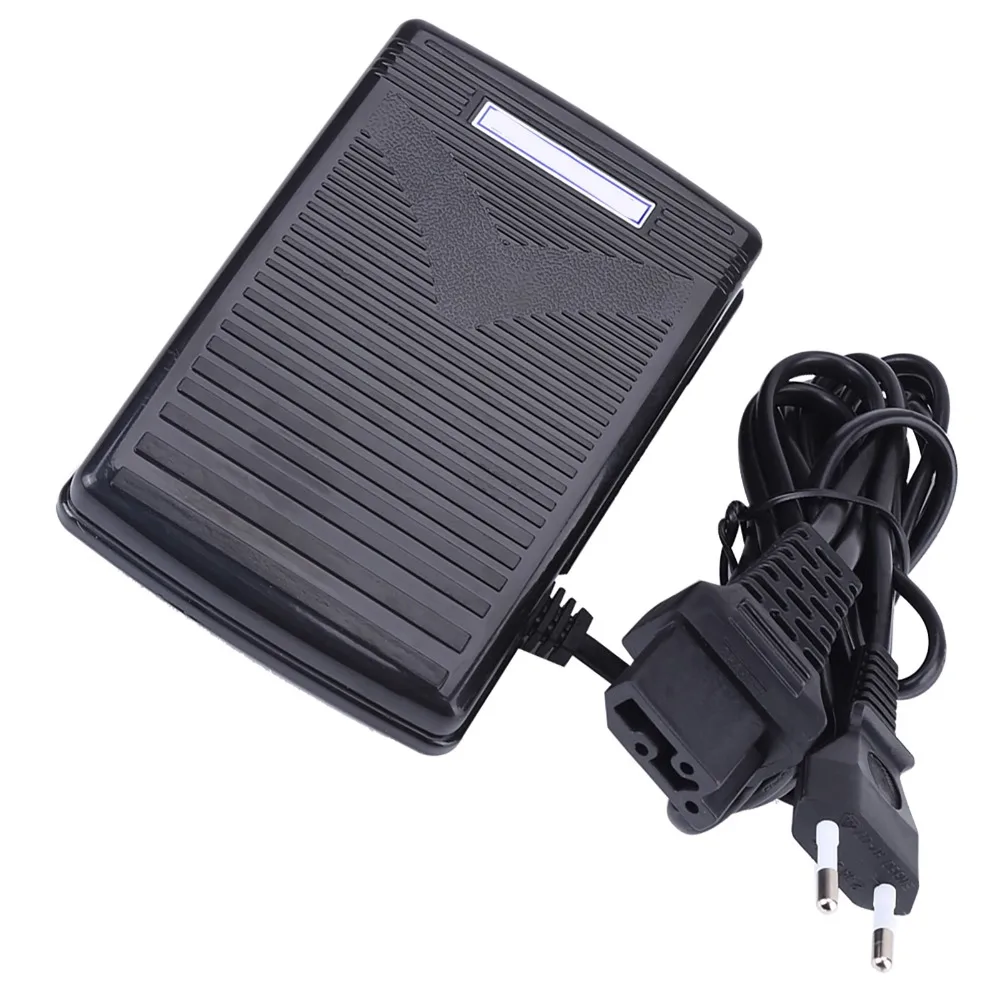 Replacement Foot Pedal Power Cord Foot Control Pedal EU Plug 220V Sewing Machine Pedal Plastic Speed Control Pedal Sewing Tools