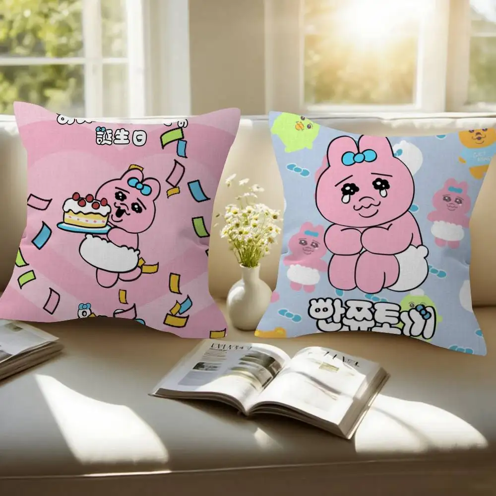 Kawaii O-Opanchu Usagi  Maple Design Cushion Cover Happy Autumn Harvest decor Holiday Decorati Pillow Cover