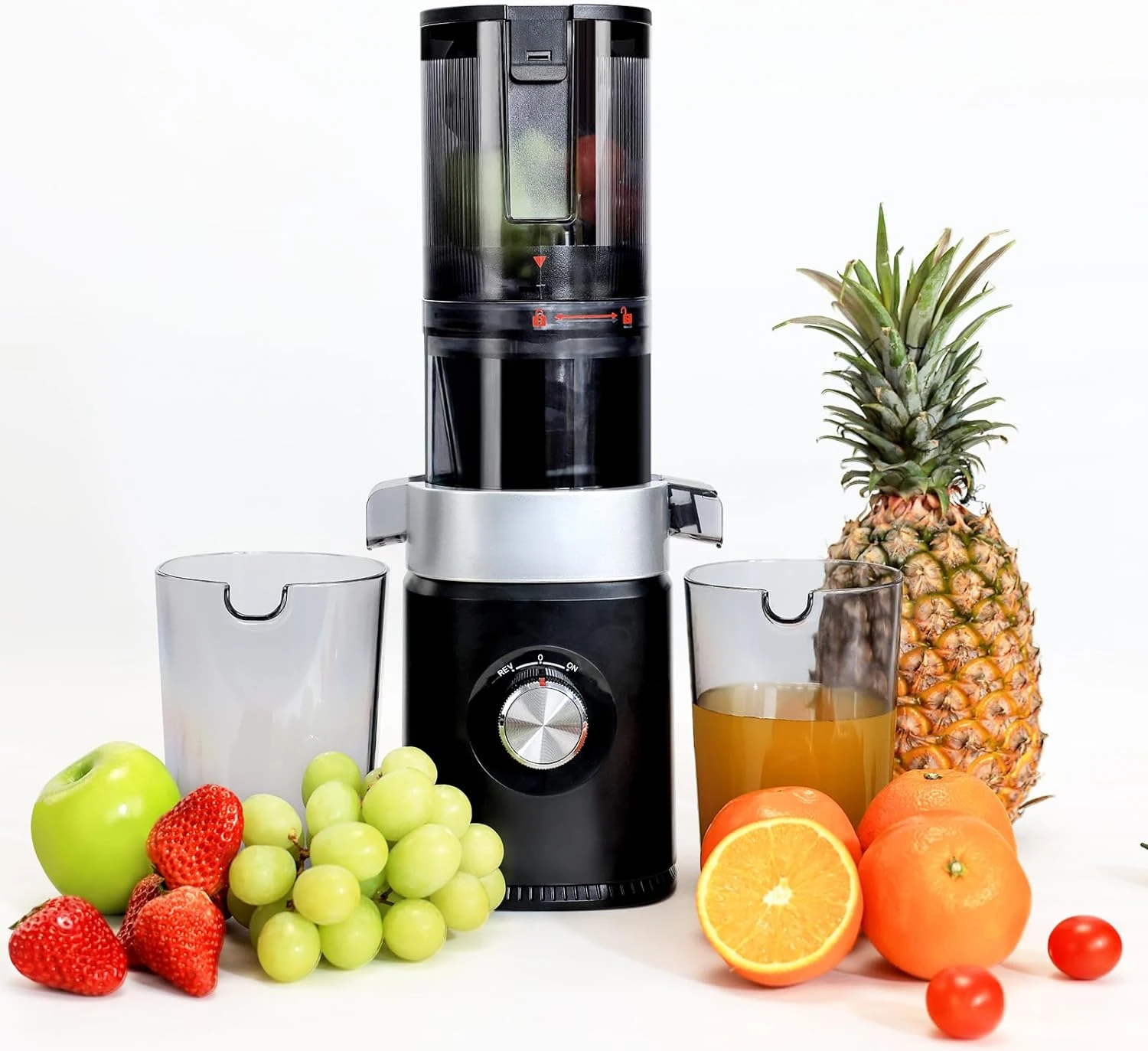 

Cold Press Juicer Machines, Large Feed Chute Juicer Machines Vegetable and Fruit, Easy-to-Clean Slow Masticating Juicer Machines