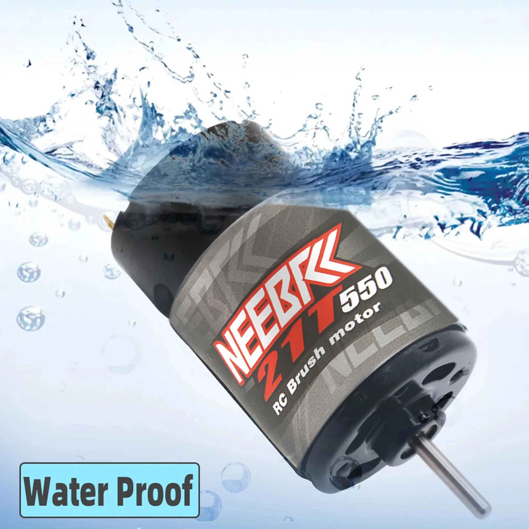 NEEBRC 550 12T-55T Brushed Motor Waterproof for 1:10 RC Crawler Wltoys Axial Kypsho SCX10 AXI03007 JL 90046 TRX4 TRX6 Car Part