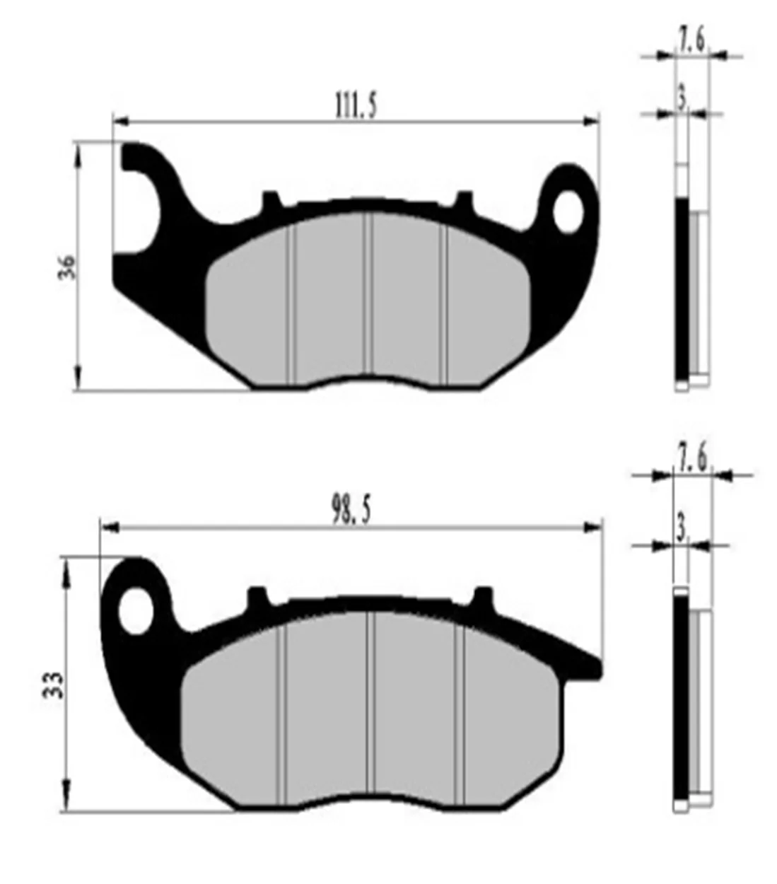 Motorcycle Front And Rear Brake Pads. Fit For Vento Rocketman 250 Brake Pads Kit Fa465
