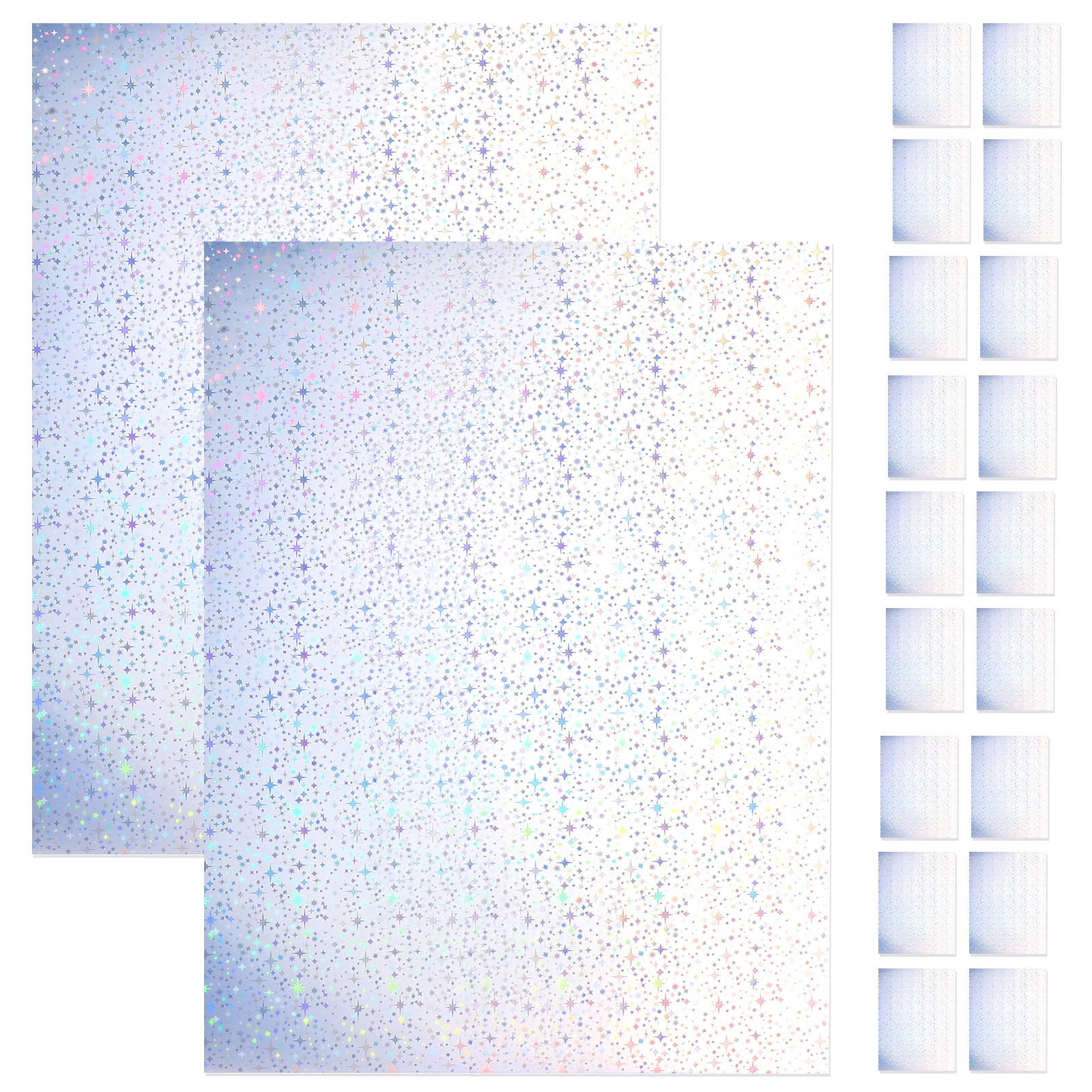 

Laser Sticker Paper with Sparkles Glossy Vinyl Label Holographic Printer Scrapbook Stickers