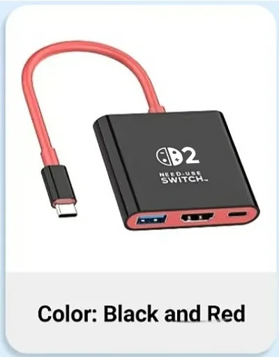 Dockingstation voor Nintendo Switch 2,4K 60Hz TYPE-C Hub met HDMI en USB-C 3.0 PD100W Charge Perfect voor Switch 2/Switch/OLED
