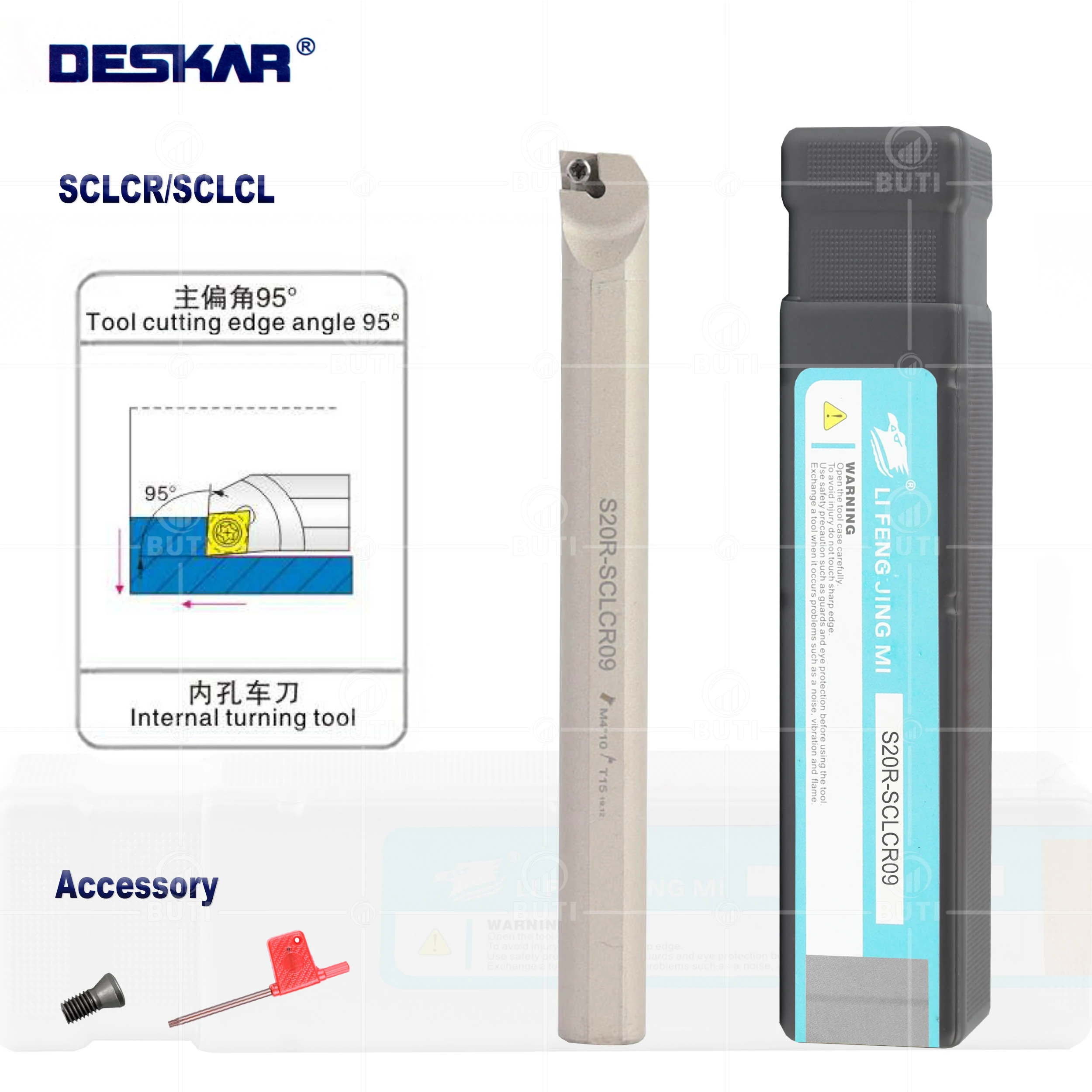 

DESKAR 100% Original CNC White Tools Holder With Small Hole,SCLCR SCLCL Shockproof And Seismic Resistant Turning Tools Holder