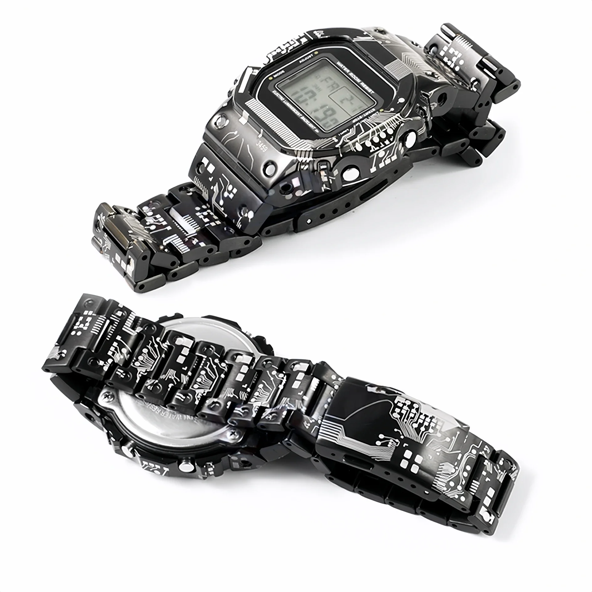 Titanium Metal Case&strap Bracelet Set Mod Kit For Casio G-shock DW-5600 GW-M5610 Stainless Steel Bezel Mod, Upgrade Kit for Men