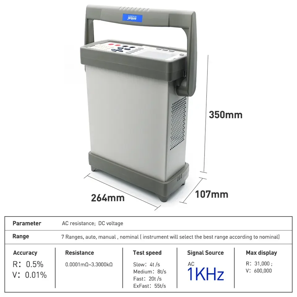 AT527H اختبار الجهد الكهربي للمقاومة الداخلية المدمج في نطاق المقارنة جهاز اختبار البطارية