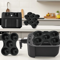 ABPR-Air Fryer Donut Silicone Baking Pan Donut Mold For Ninja AF400EU AF451EU SL400EU AF500DE And Many Other Air Fryers