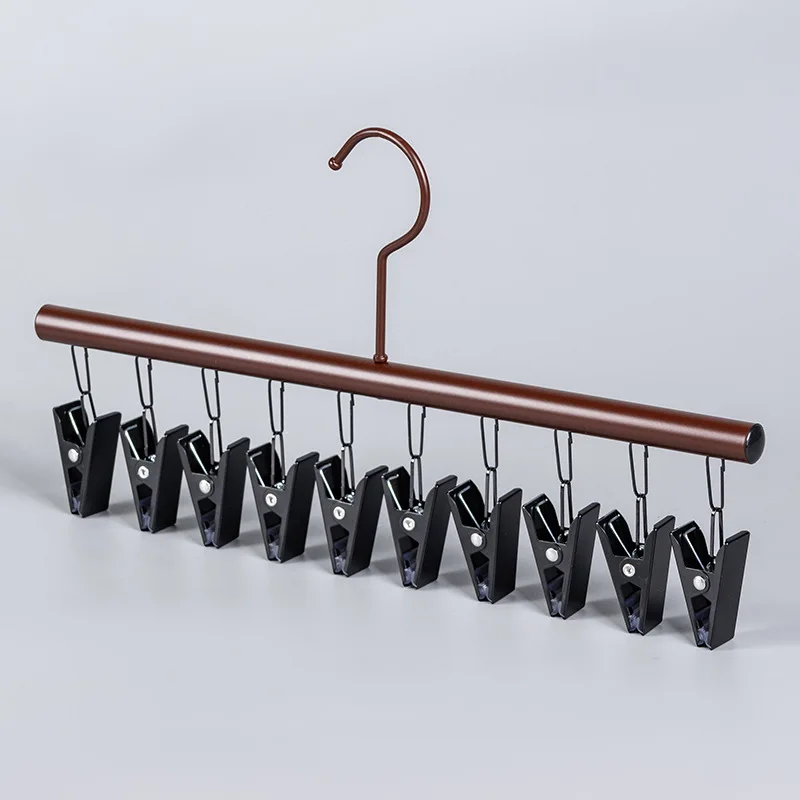 2pcs/set Multi-Clip Windproof Drying Rack Multi-Functional Household Clothes Balcony Storage Rack for Underwear and Socks