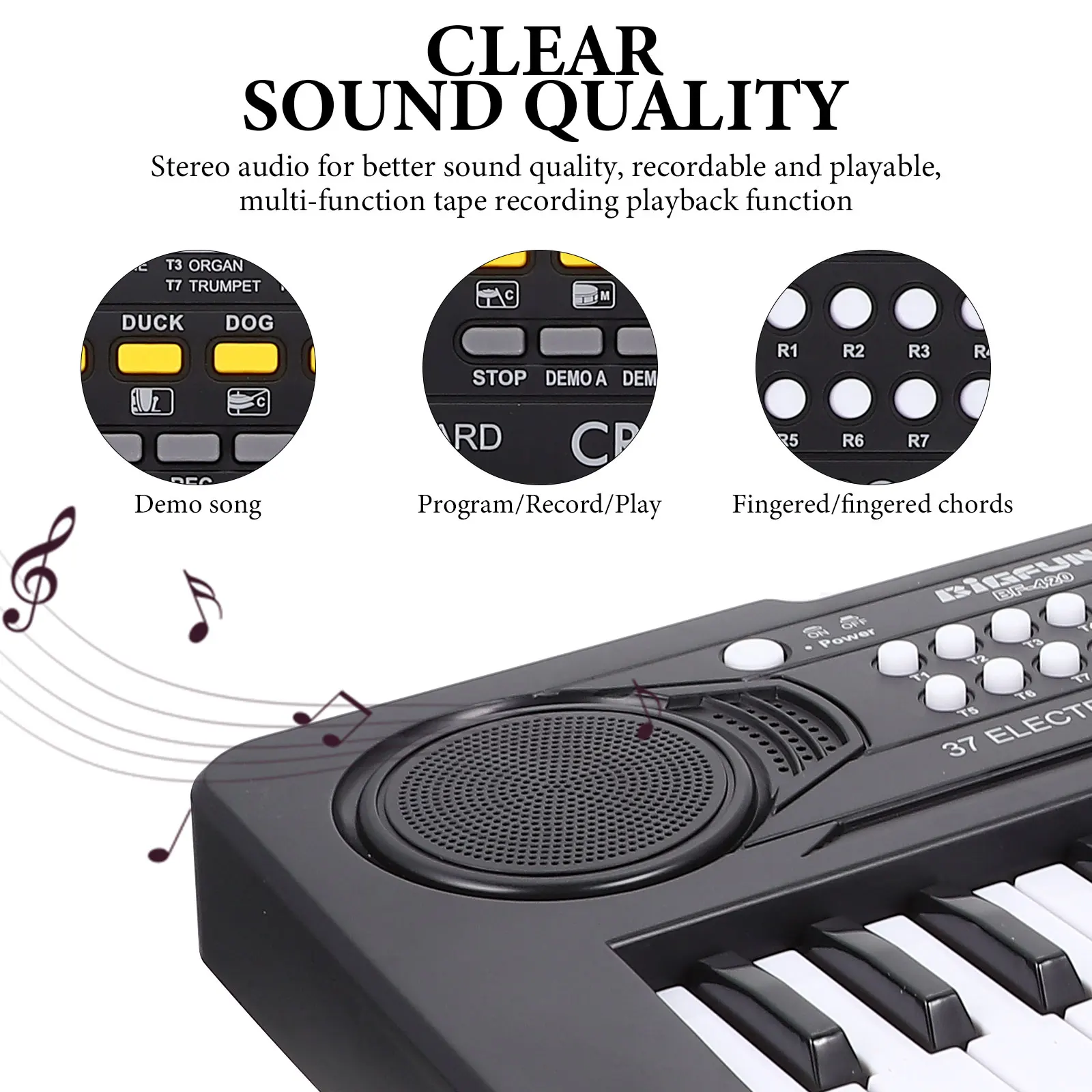 

37 Keys Electronic Organ Toys for Kids Pink Piano Toy Black White Keys Musical Plaything Children Beginner Plastic Baby