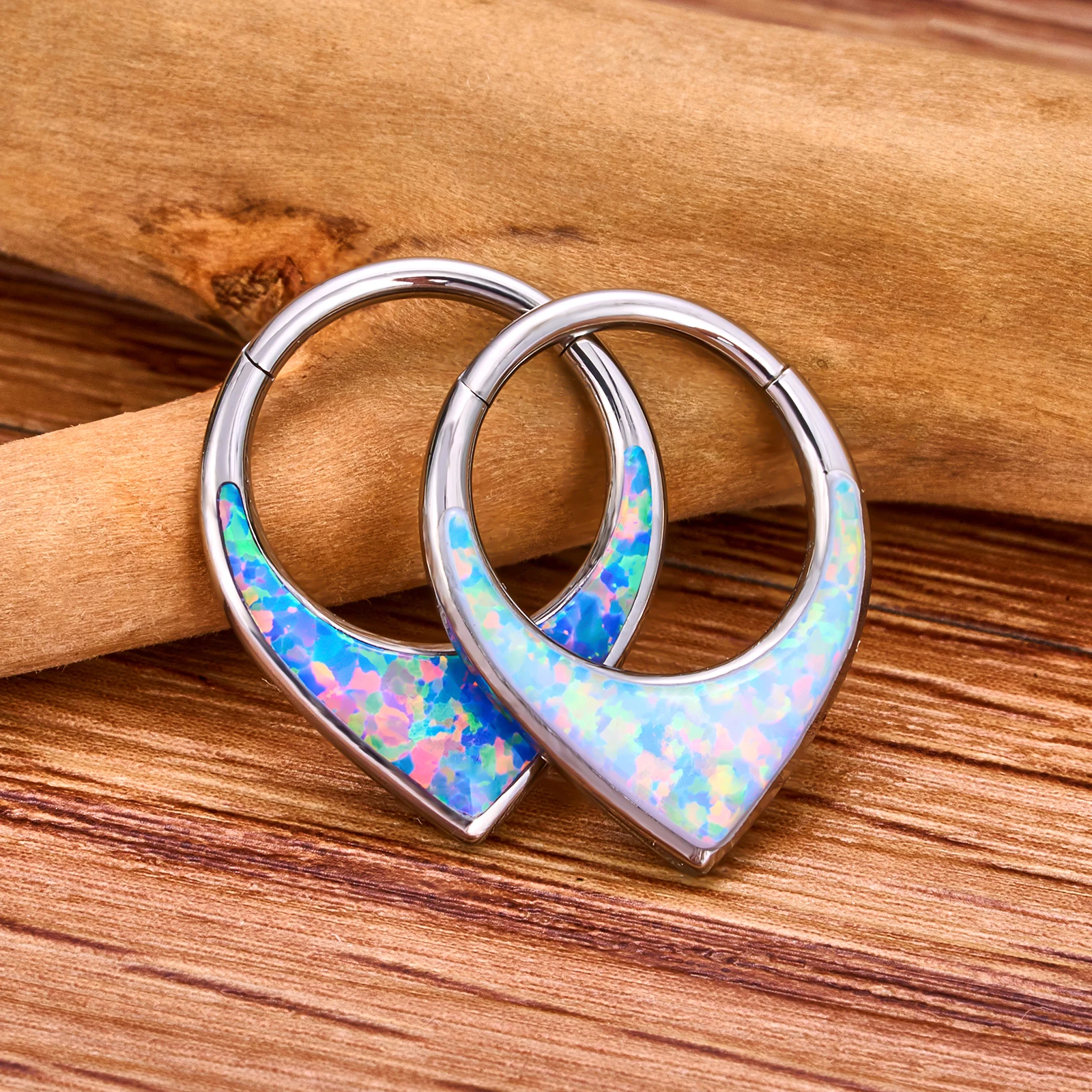 G23 Titanium Piercing Septum Ring Bags Moon With Human Face Hoop Helix Cartilage Clicker Tragus Earrings Nose Rings Jewelry