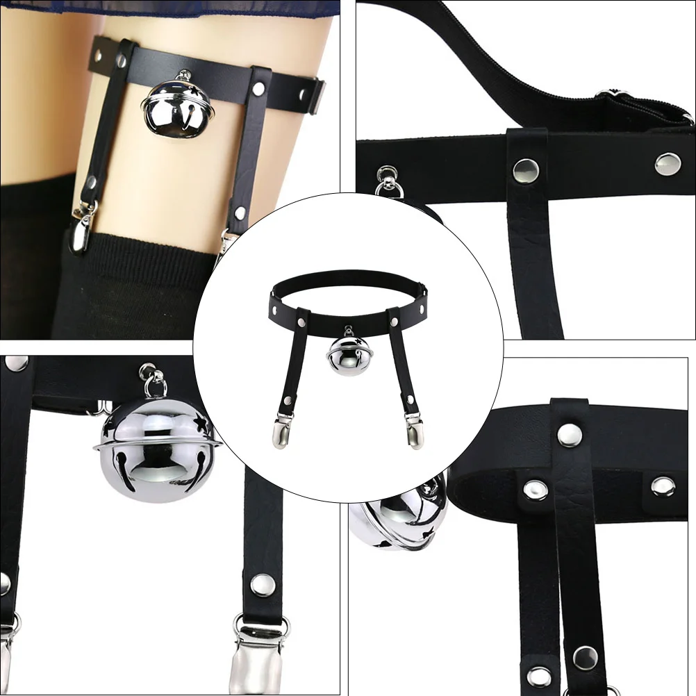 

1Pcs Free Size Punk Style Elastic Leg Ring Stretchy Band Simple Punk Garter Belt for Cosplay Party Accessory