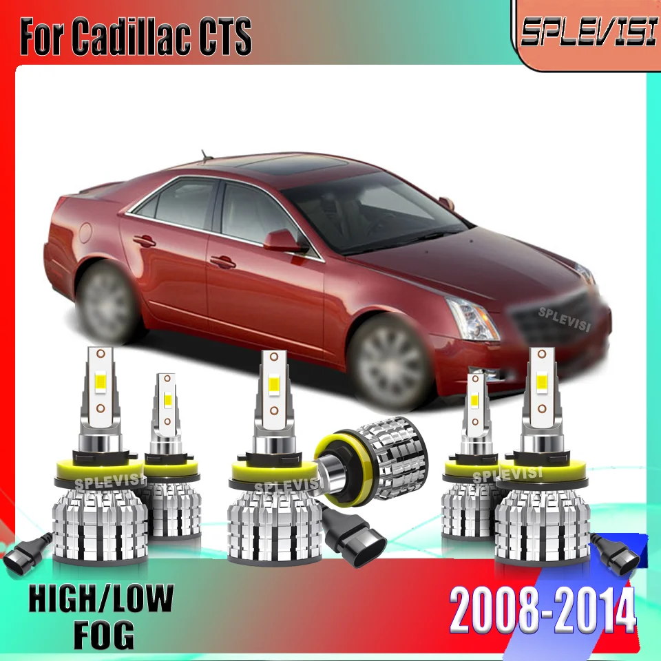 

6000K H11 светодиодные фары, комбинированные лампы дальнего действия, безопасное ночное вождение для Cadillac CTS 2008 2009 2010 2011 2012 2013 2014
