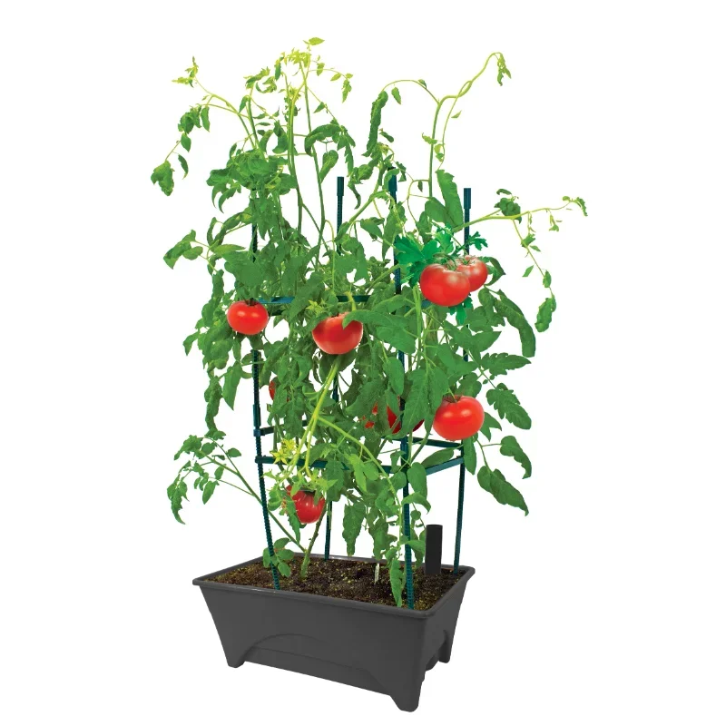 

new Raised Bed Grow Box, Self Watering Plant, Herb Garden, 10”H x12” L x 20” W, Charcoal-Home