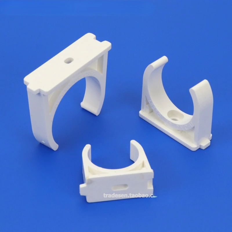 White PVC Plastic Pipe Clip UPVC Pipe Clip U-shaped Pipe Clip Saddle Saddle Type Pipe Clip Pipe Buckle