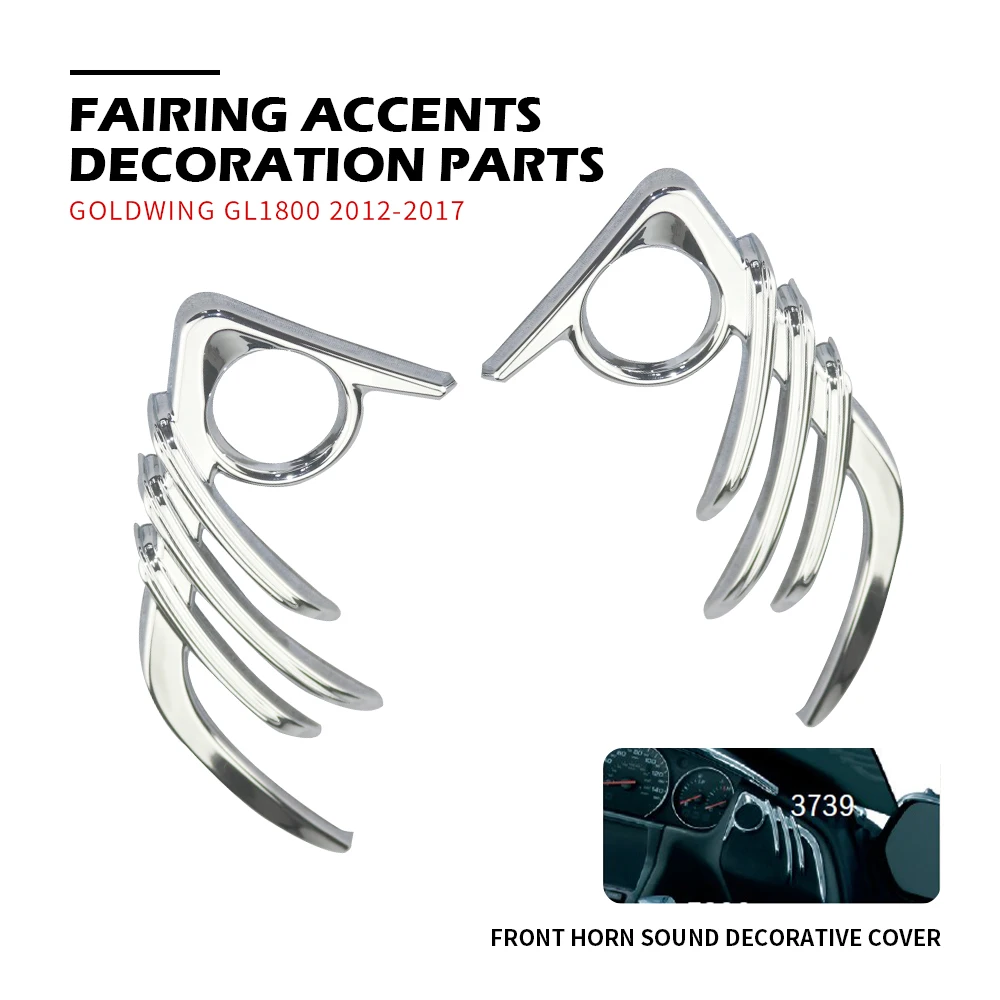 

Front Horn Sound Cover For Honda Goldwing GL1800 2012~2017 Motorcycle Chrome Fairing ABS Plastic Chrome Decoration Parts