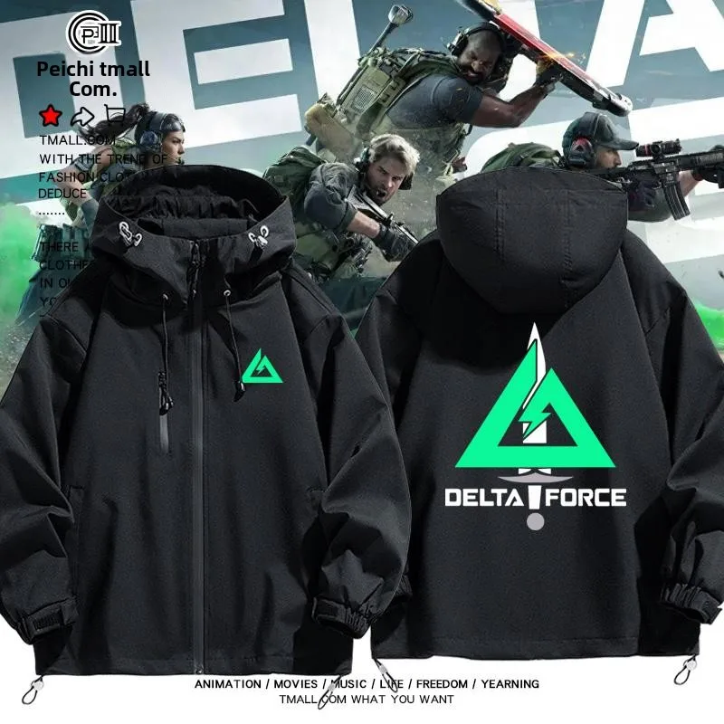 

Delta Action Game Cosplay Costume Tactical Jaet ex Youth Autumn Winter Coat Windproof Polyester Long Sve Zipper Closure