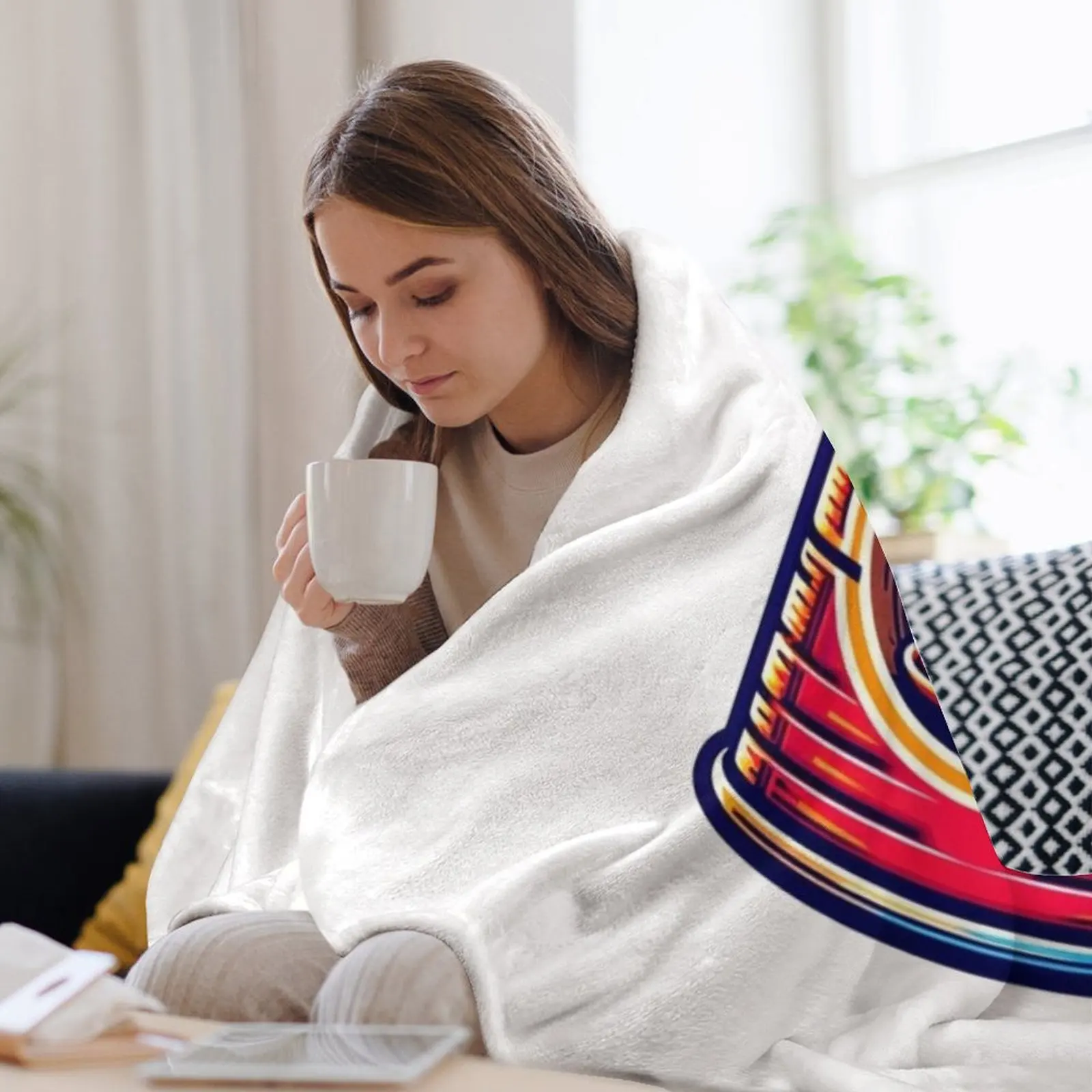 nescafe Throw Blanket Wrinkle Resistant Lightweight Blanket view 3