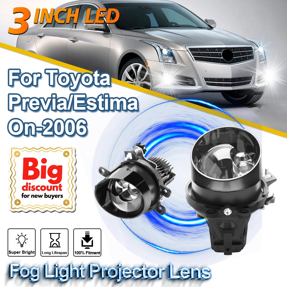 

ROADSUN 3.0 Inch BI LED Auto Fog Light Projector Lens Assembly Fog Lamp Bulb Car Accessories For Toyota Previa/Estima 2006-On