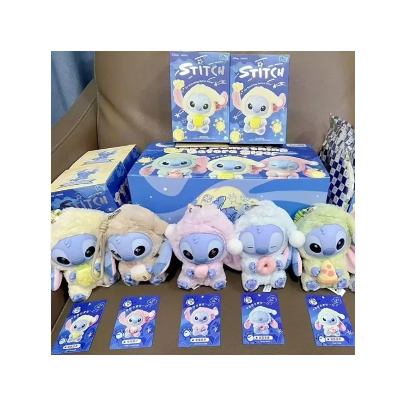 Disney stitch New Series Blind Box Plush Bag Pendant Toys Cute Flocking Fluffy Dolls Cute Toy Keychain Decorative Gift