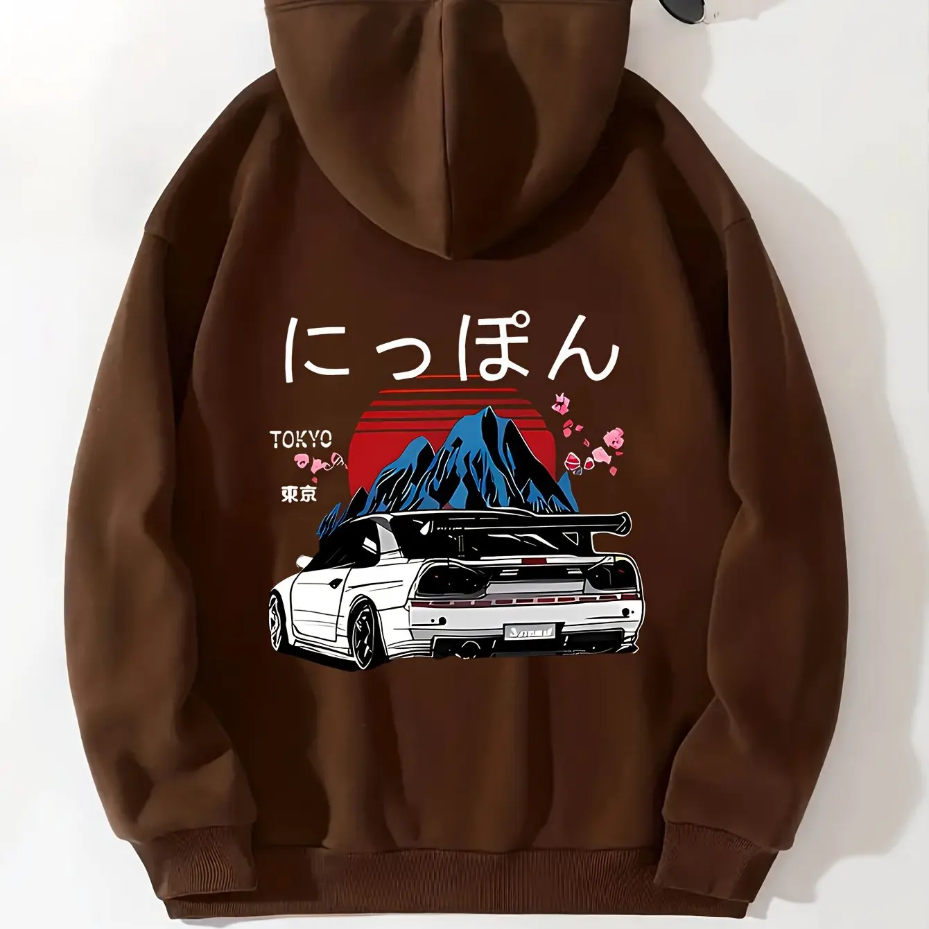 2024 Fashion pullover spring and autumn versatile couple style loose sweatshirt car pattern long-sleeved casual hoodie S-3XL