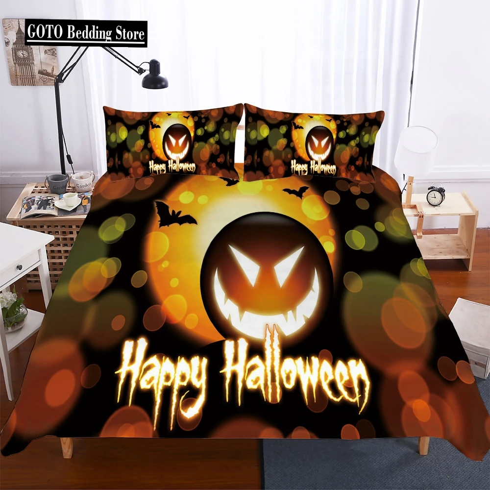 Skull Bedclothes Happy Halloween Bed Set Kids Bedding Set Boys Juego De Cama Ropa De Cama 150x200cm 140x210cm Duvet Cover set