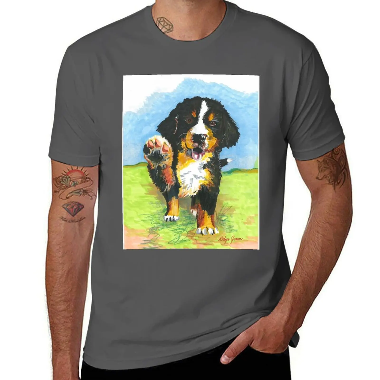

dog mountain Burmese T-Shirt Casual Lightweight Short Sleeve Top