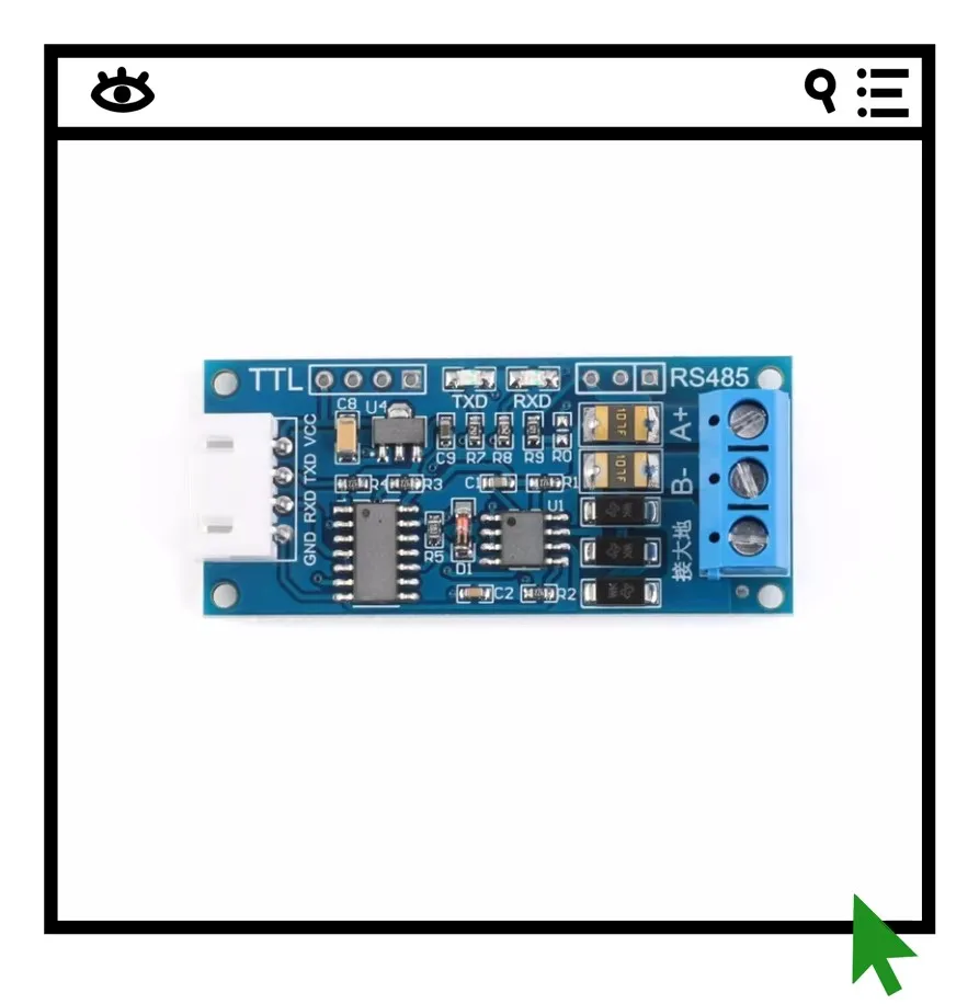 

2 шт. модуля преобразования TTL в RS485, преобразователь сигналов RS485 в TTL для последовательного порта микроконтроллера, широкий диапазон напряжения.