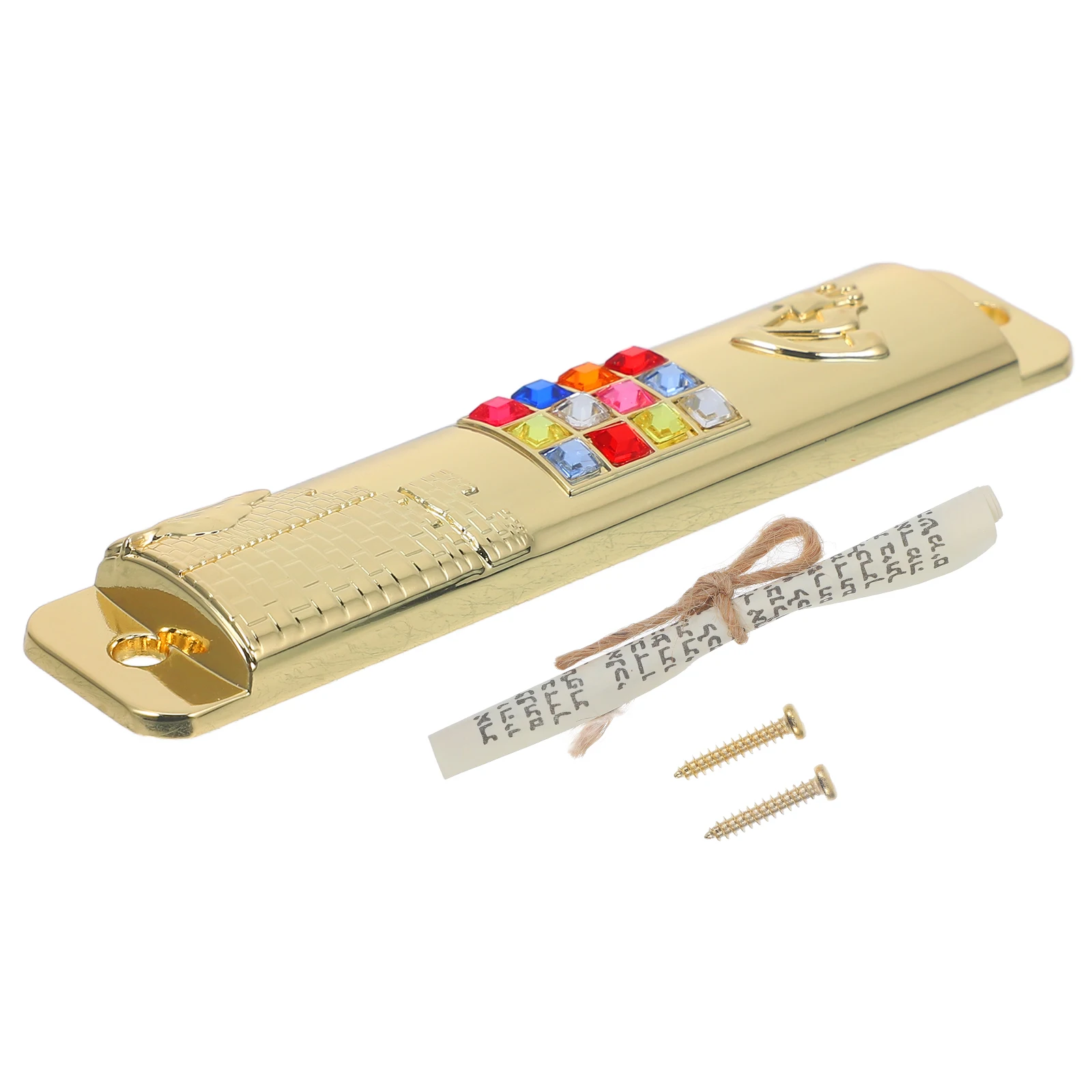

Metal Mezuzah Doorpost Decorations with Scroll Jewish Symbols for Home Blessings Peacemezuzah gatepost prayer decor