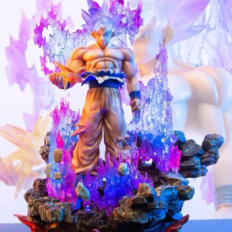 35cm DRAGON BALL Son Goku Action Figure Can Emit Light Model GK Series PVC Ornaments Collection Desktop Display Gift Toy